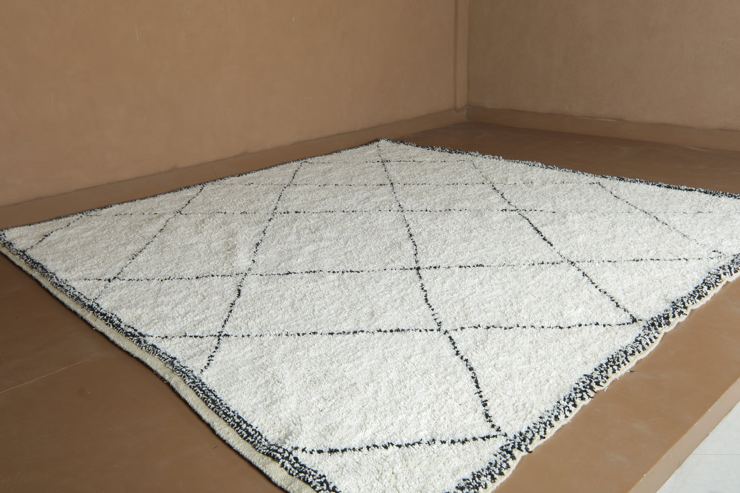 Beautiful Moroccan Design - Handmade Beni ourain Rug - Custom Wool Rug