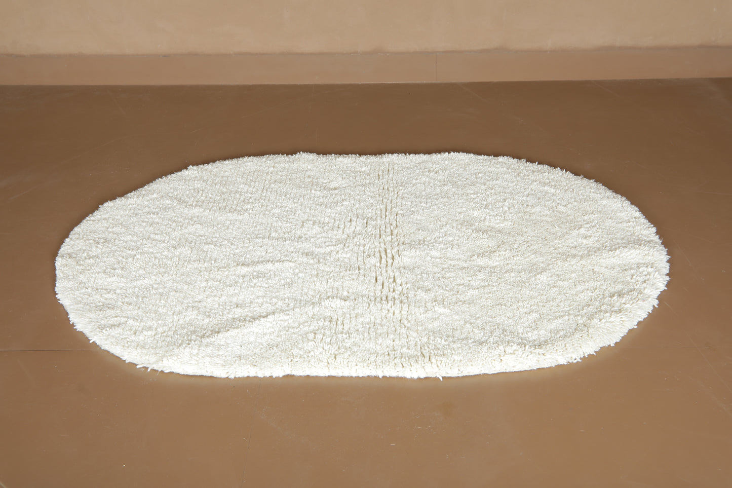 Custom Moroccan Rug - Minimalist Oval in Soft Natural Wool - Handmade Wool Rug