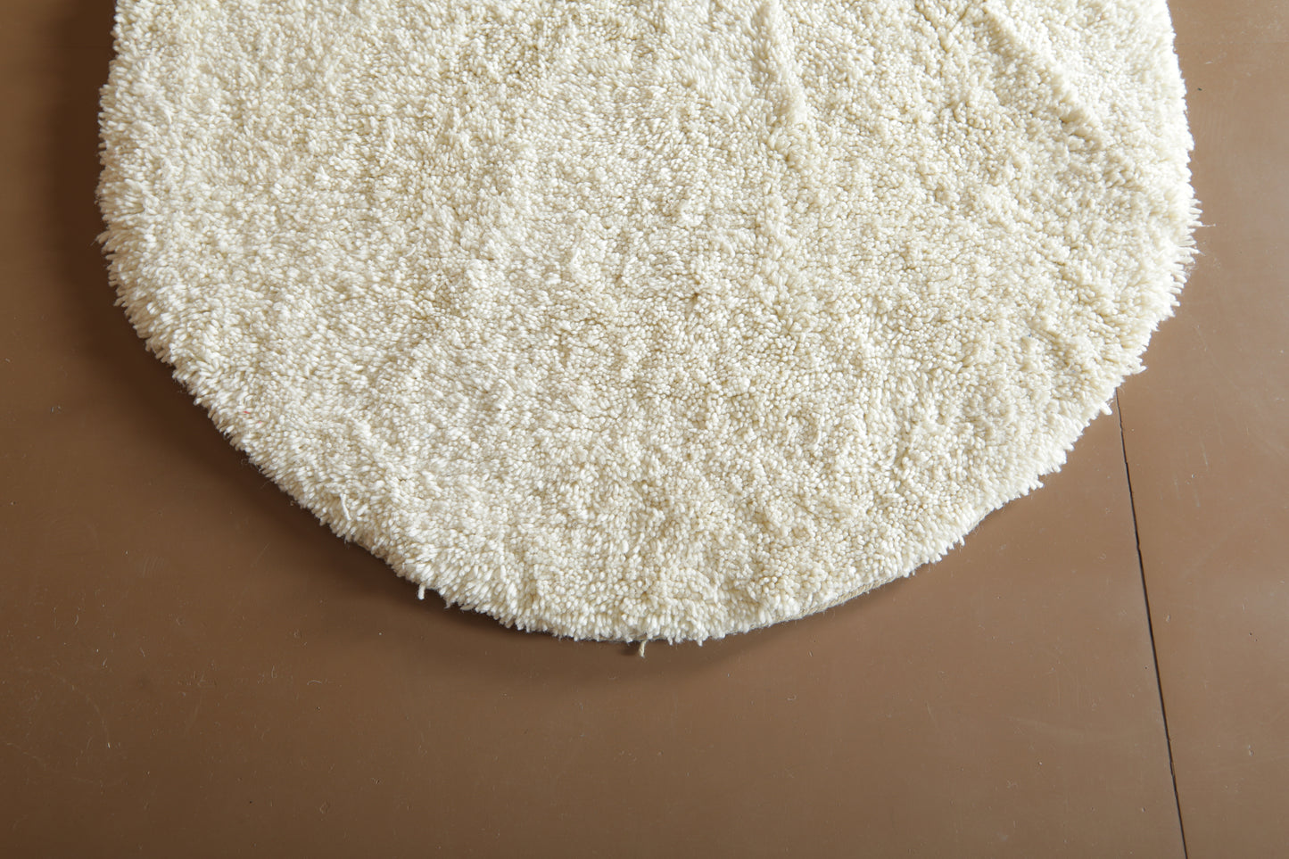 Custom Moroccan Rug - Minimalist Oval in Soft Natural Wool - Handmade Wool Rug