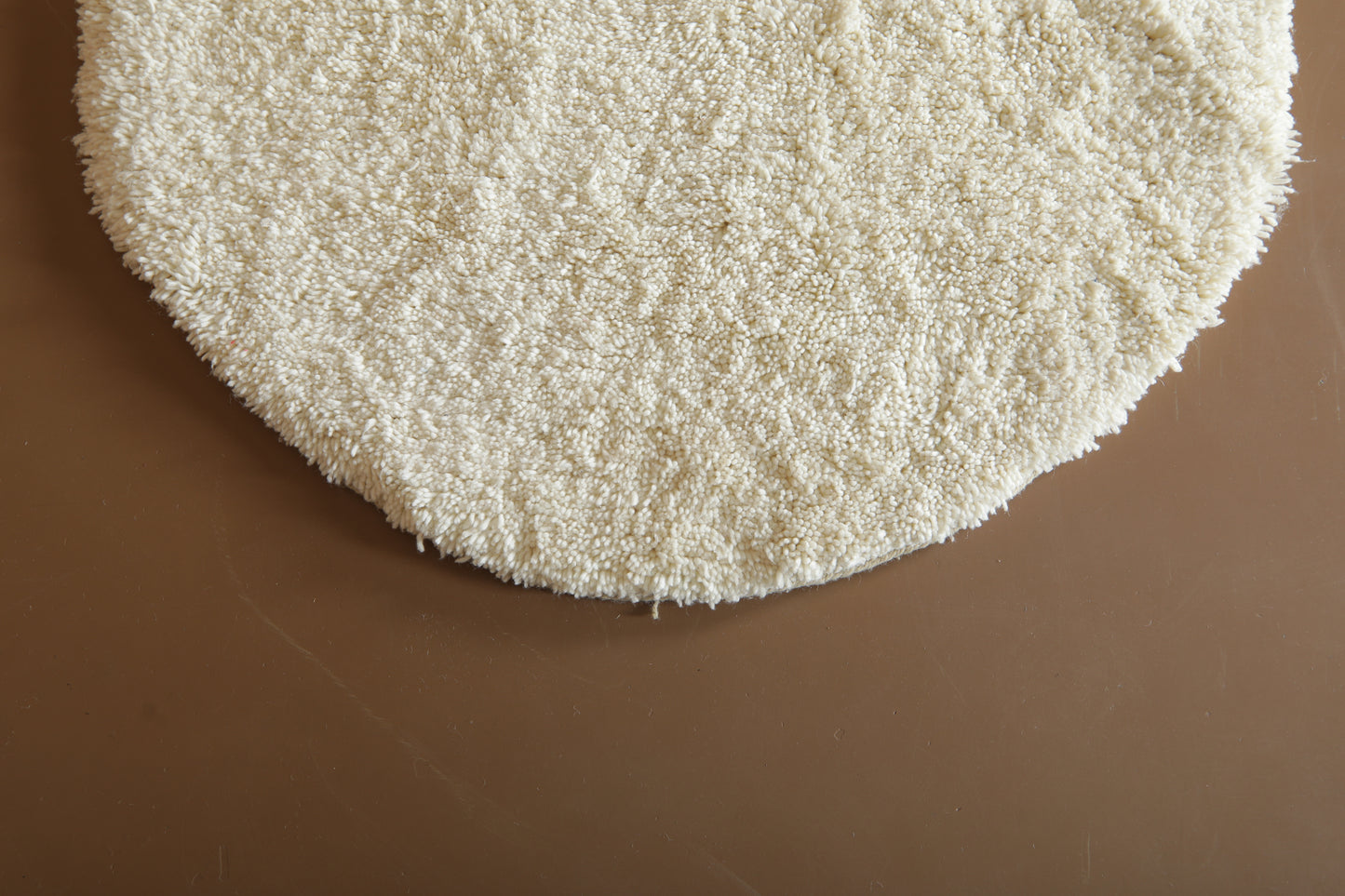 Custom Moroccan Rug - Minimalist Oval in Soft Natural Wool - Handmade Wool Rug