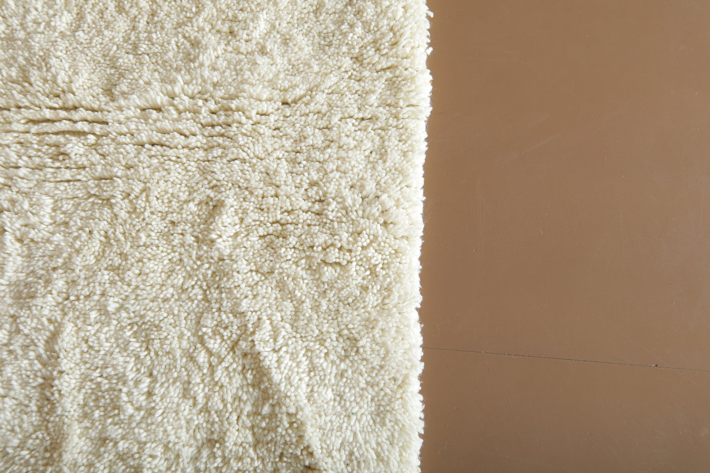 Custom Moroccan Rug - Minimalist Oval in Soft Natural Wool - Handmade Wool Rug