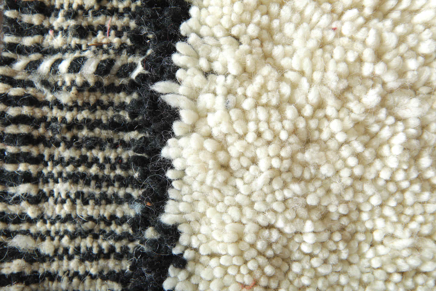 Handmade Moroccan Beni Ourain – Ivory Field & Nomad Dots - Custom Wool Rug