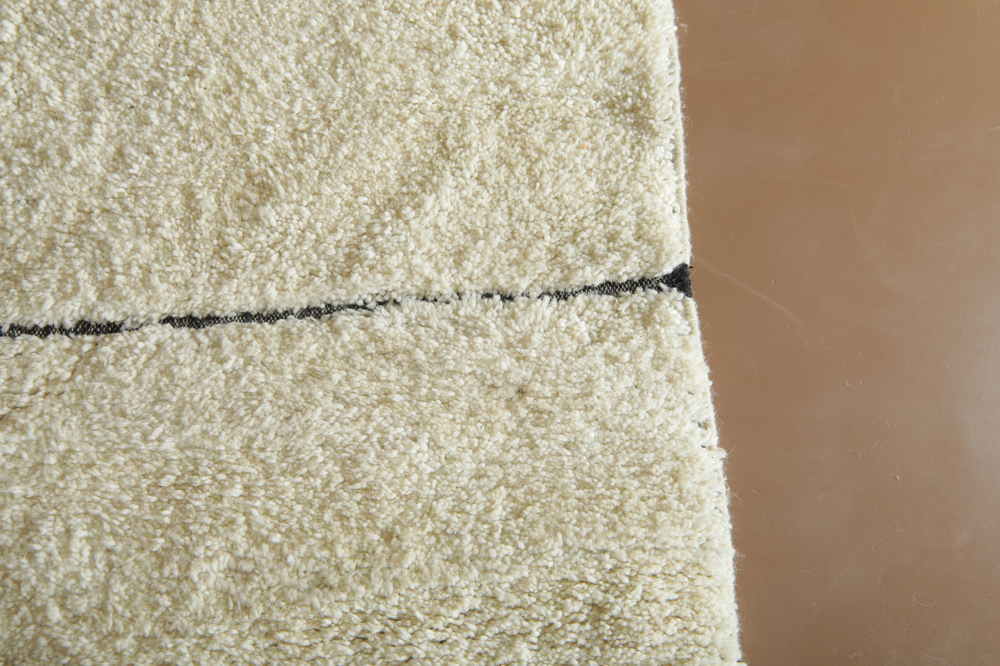 Moroccan Beni Ourain Rug - Modern Ivory & Abstract Nomad Lines - Beatiful Custom rug