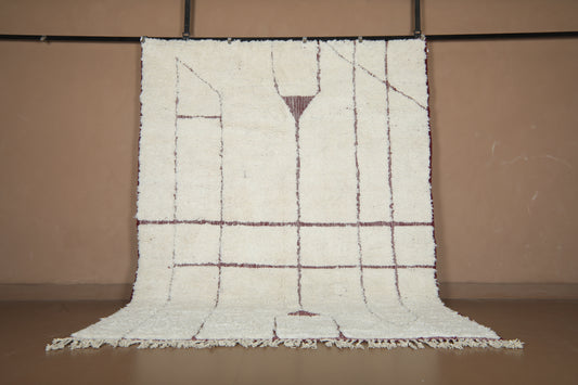 Elegant Geometric Handwoven Rug - Custom Rug - Moroccan Wool Rug