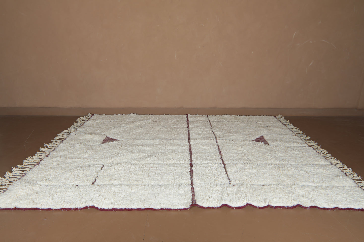 Elegant Geometric Handwoven Rug - Custom Rug - Moroccan Wool Rug