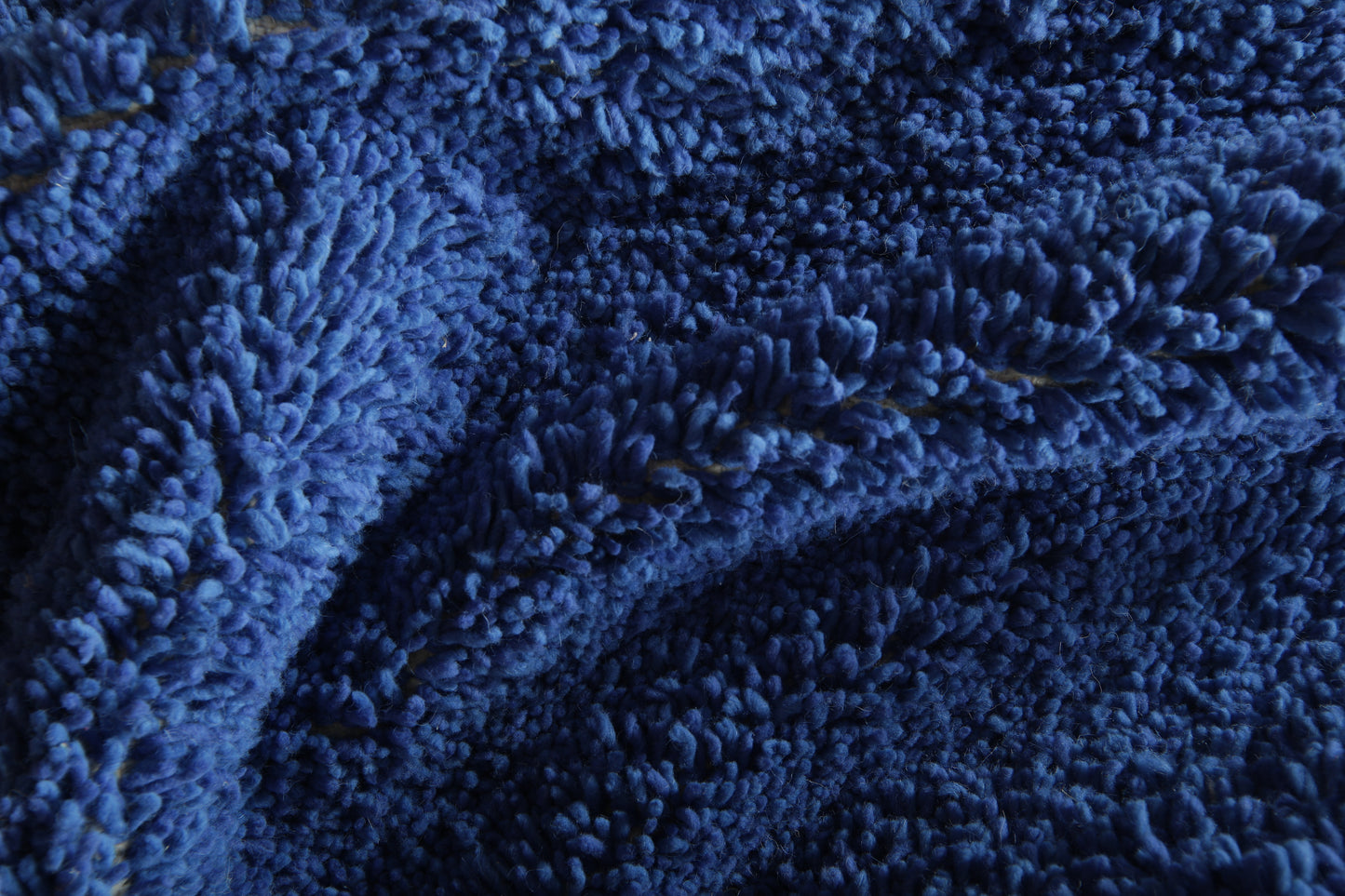 Handmade Moroccan Blue Wool Rug – Beni Ourain Carpet – Custom Modern Area Rug
