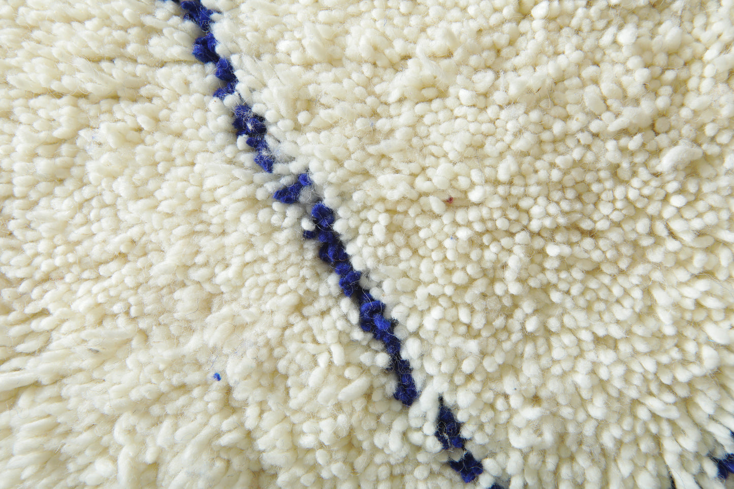 Minimalist Moroccan Rug - Blue Diamond Lattice – Custom Handwoven Wool