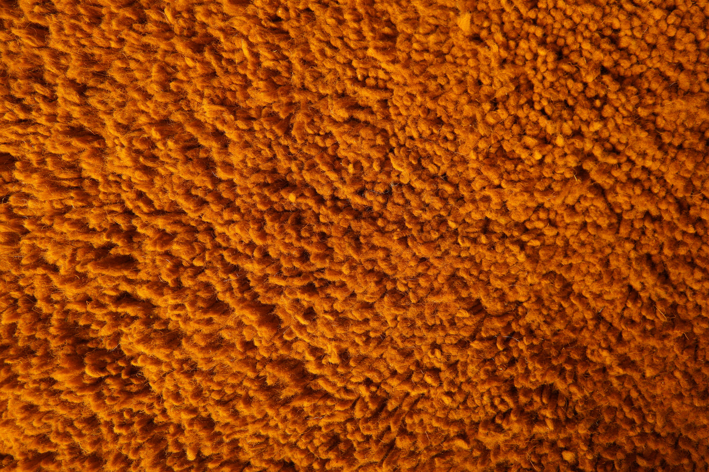 Custom Round Moroccan Rug – Minimalist Burnt Orange Wool