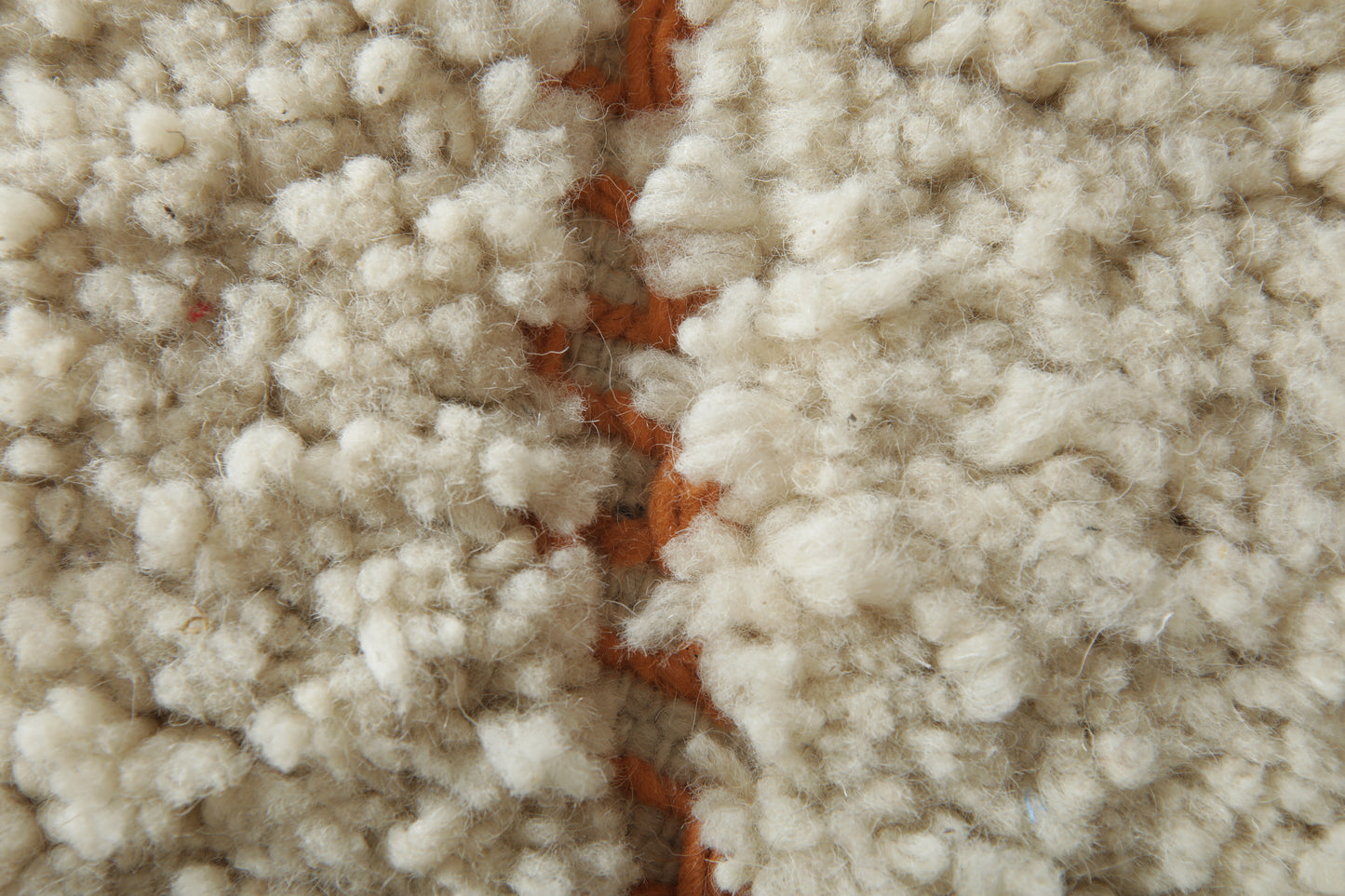 Rug With Orange Trellis Design - Moroccan Rug - Wool Rug