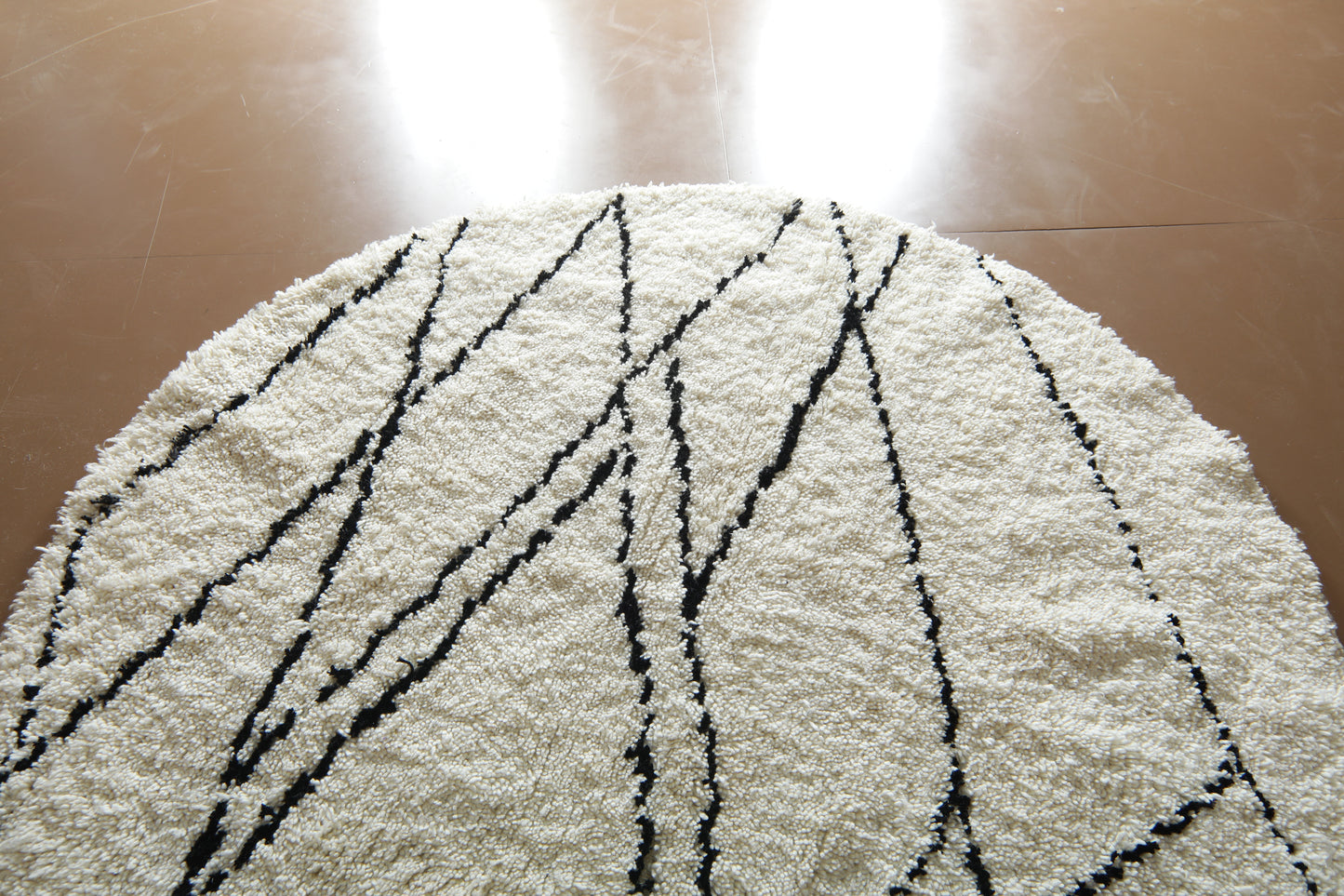 Minimalist Round Rug - Custom Wool rug - Handmade Moroccan Rug