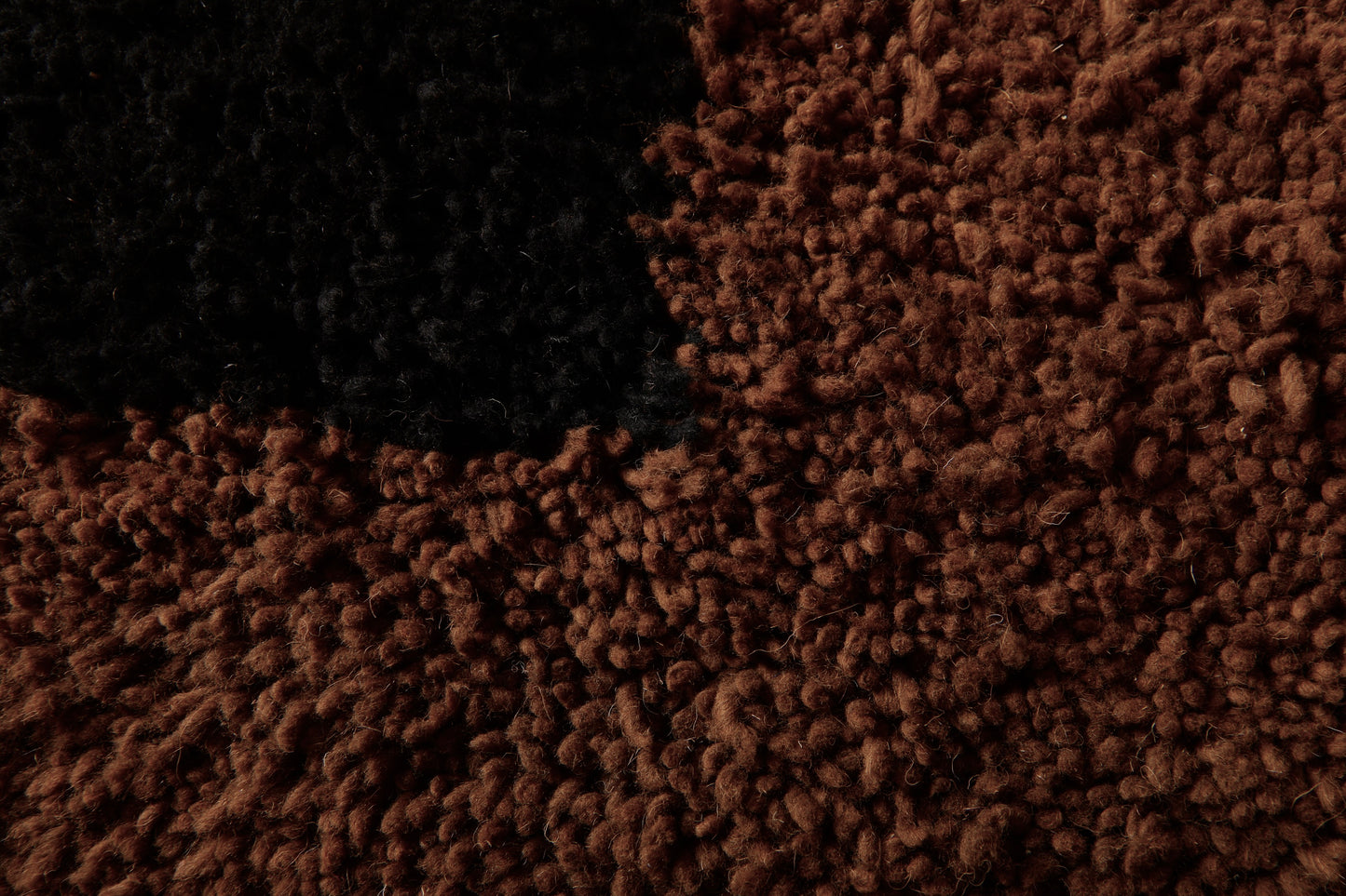 Black Squares on Brown Wool Rug – Handmade Moroccan Rug – Custom Rug