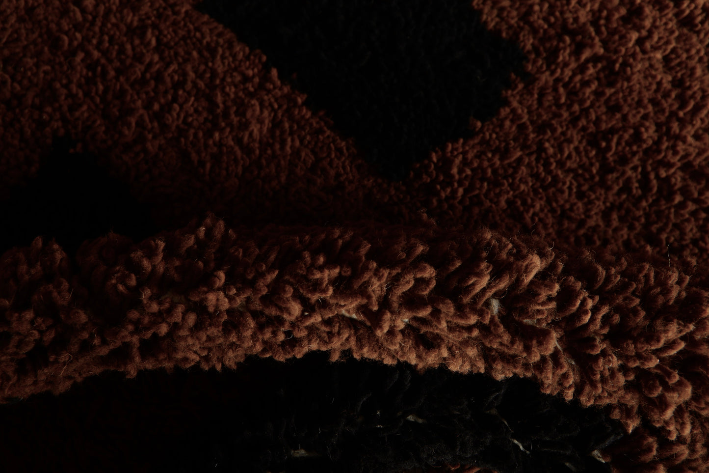 Black Squares on Brown Wool Rug – Handmade Moroccan Rug – Custom Rug