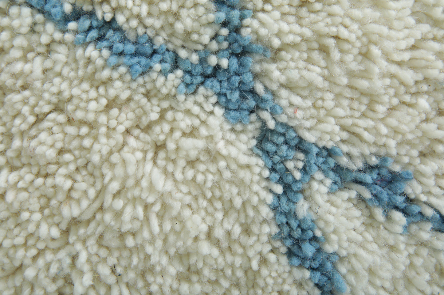 Handmade Moroccan Rug - Custom Wool Rug - Blue Linear Pattern