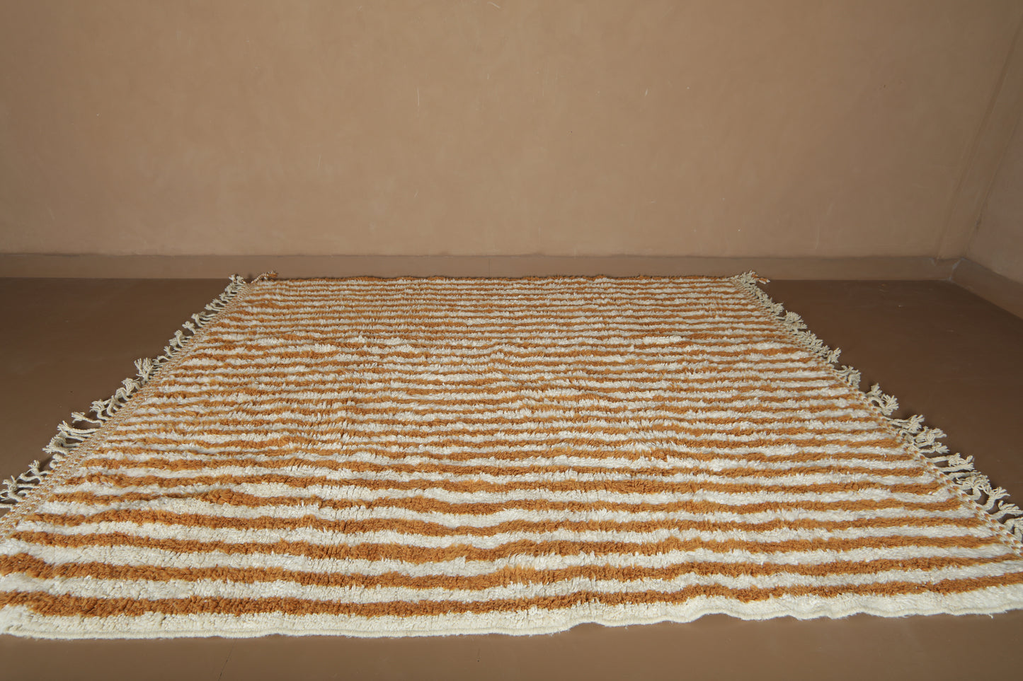 Handmade Moroccan Rug - Custom Rug - Orange Wool Rug