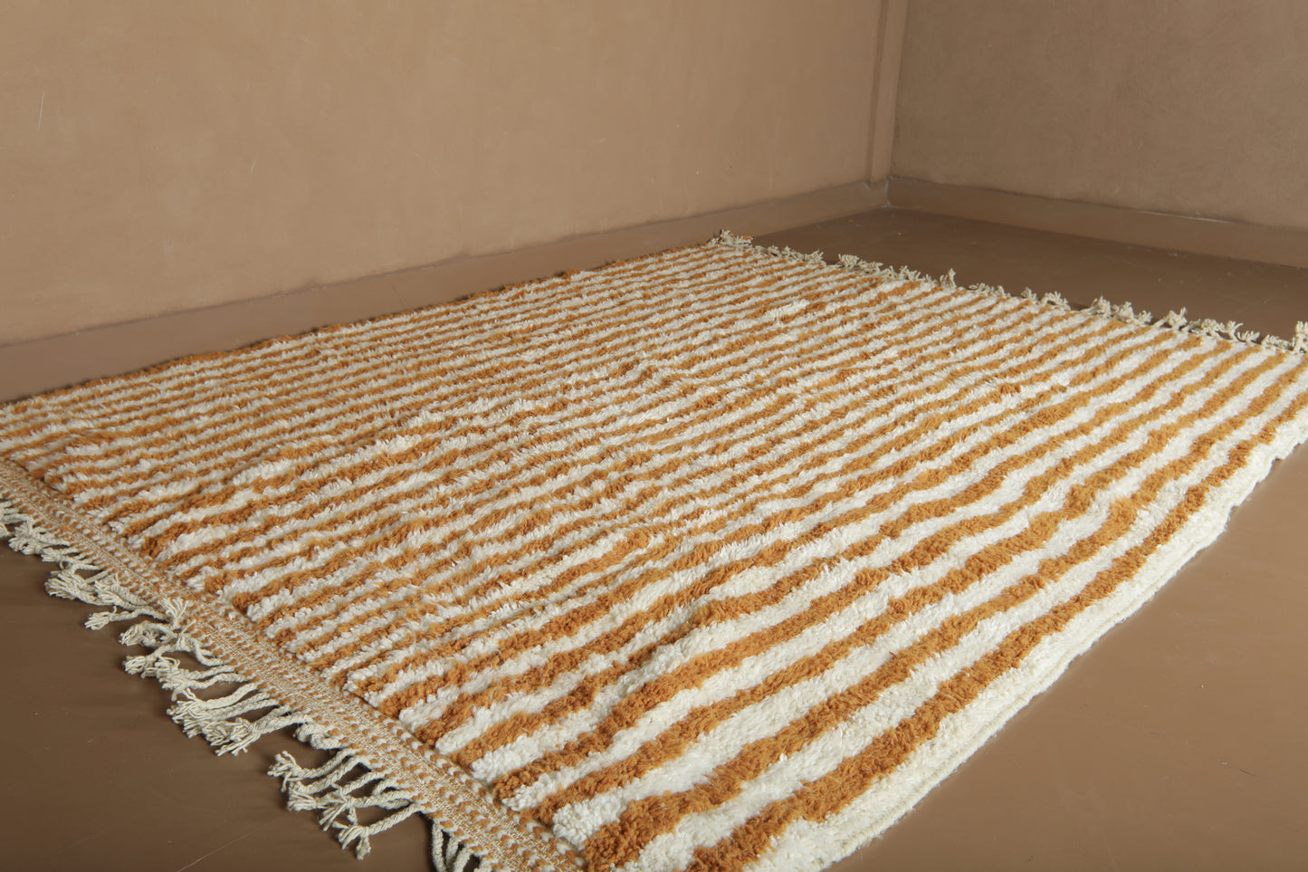 Handmade Moroccan Rug - Custom Rug - Orange Wool Rug