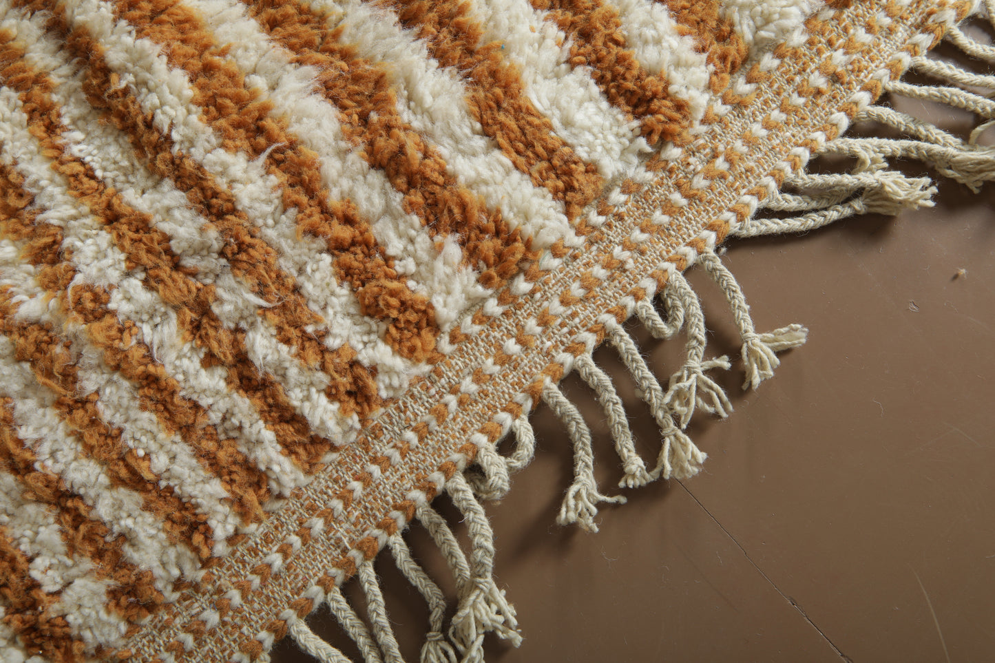 Handmade Moroccan Rug - Custom Rug - Orange Wool Rug