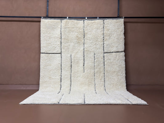 Handwoven Moroccan Rug - Modern Lines - Custom rug