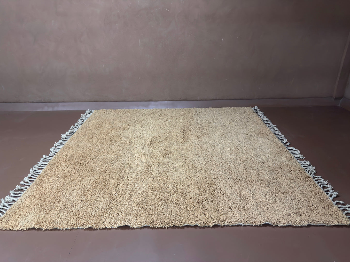 Handwoven Moroccan Wool Rug – Minimalist Berber Style