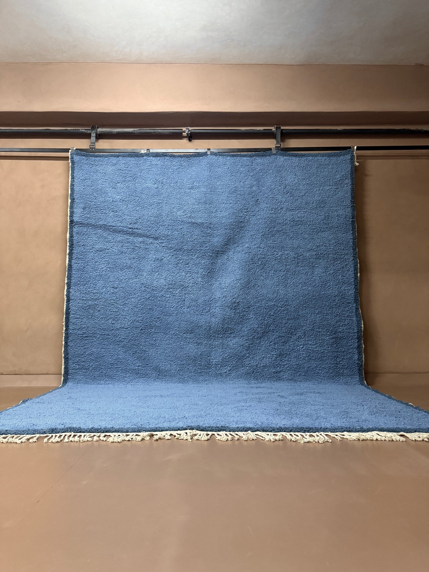 Handwoven Moroccan Rug – Elegant Blue Design - Wool Rug