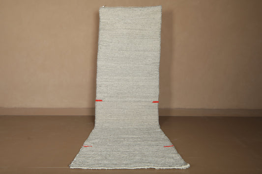 Handmade Moroccan Kilim Rug - Minimal Moroccan Rug - Handwoven Wool Carpet