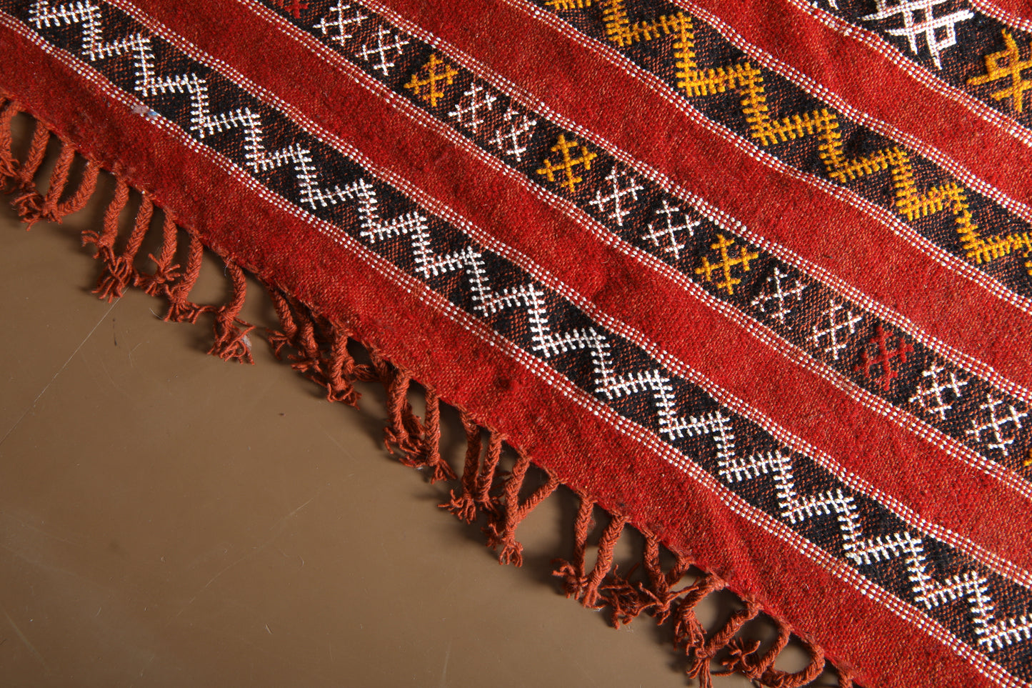 Flat-Woven Moroccan Rug - Custom Wool Rug - Colorful Rug