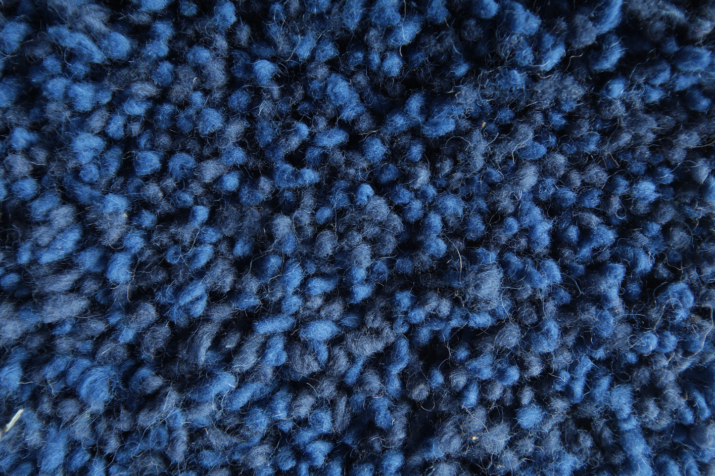 Custom Handmade Moroccan Rug – Deep Blue Wool with Minimal Geometric Pattern