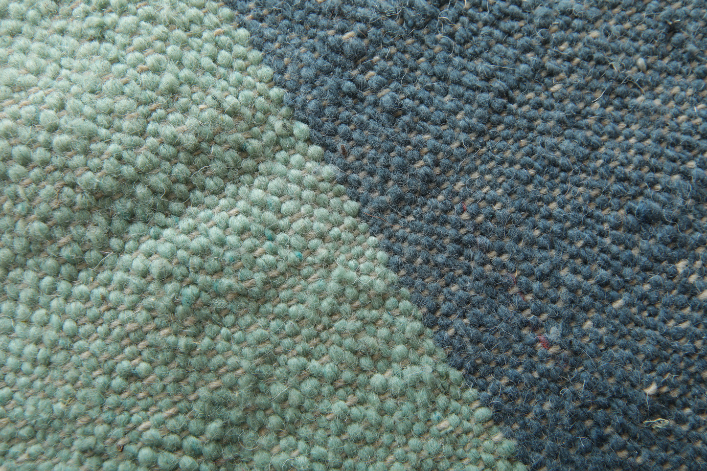 Handwoven Moroccan Kilim Rug – Two-Tone Blue Flat Weave - Custom Rug