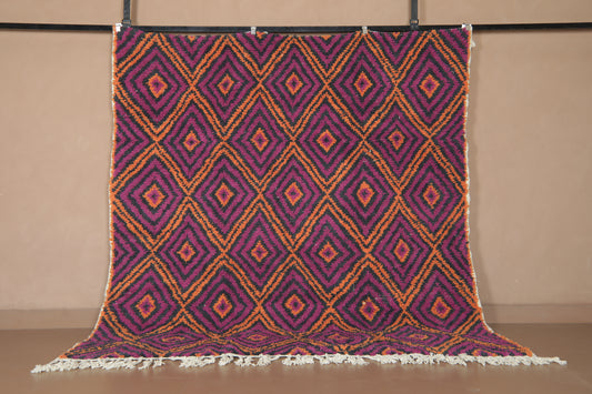 Handwoven Moroccan Wool Rug – Diamond Pattern -Custom rug