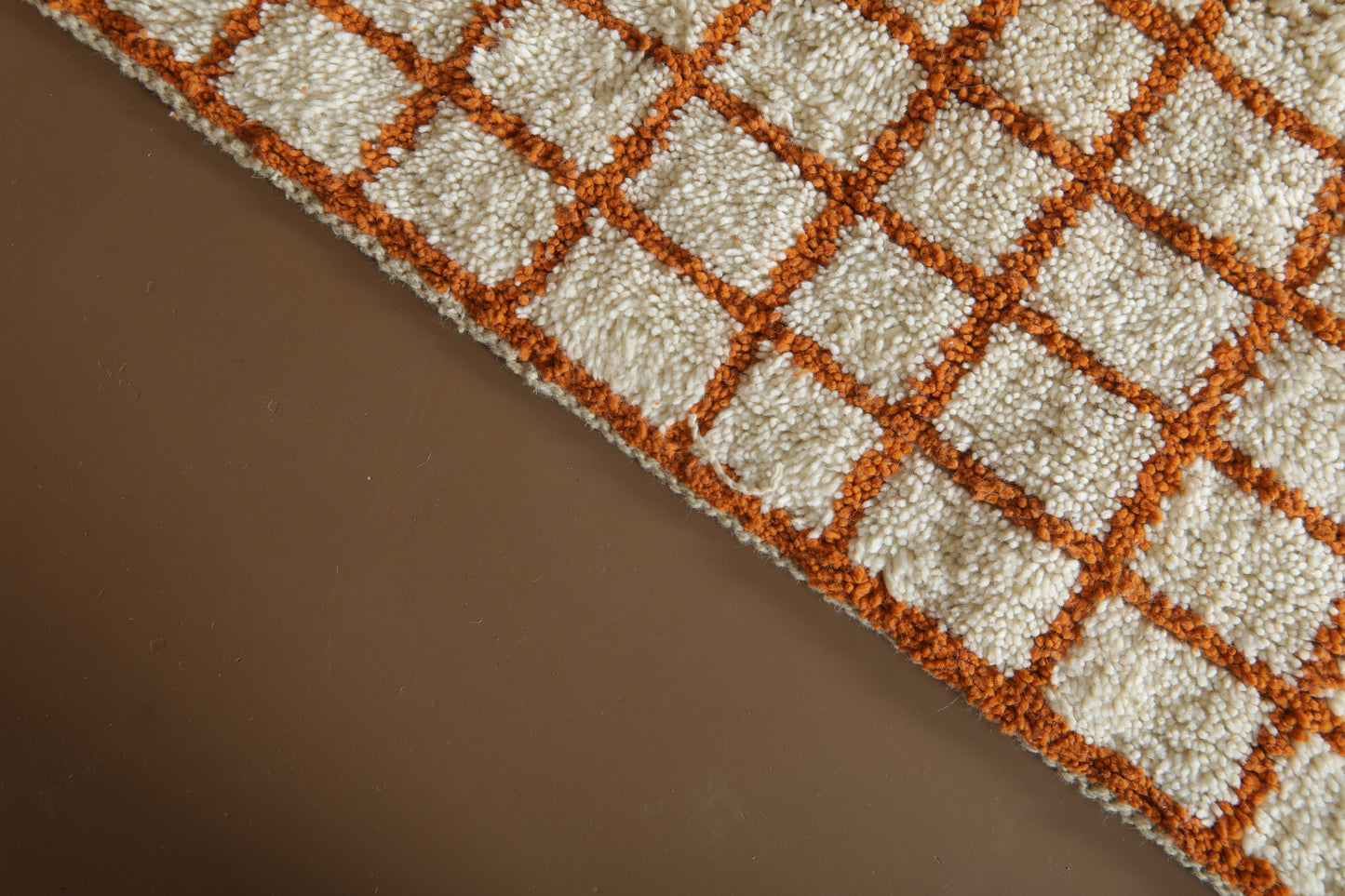 Handcrafted Moroccan Rug - Custom Rug - Orange Wool Rug