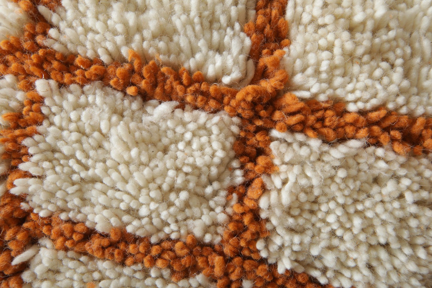 Handcrafted Moroccan Rug - Custom Rug - Orange Wool Rug