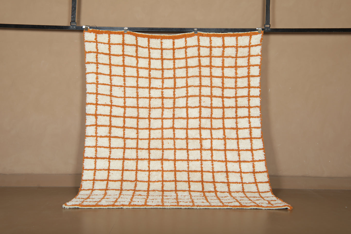 Handcrafted Moroccan Rug - Custom Rug - Orange Wool Rug