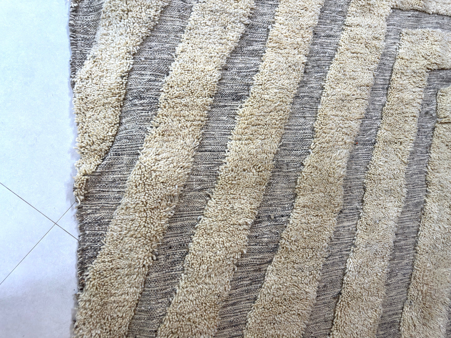 Geometric Elegance in Handwoven Wool - Custom rug