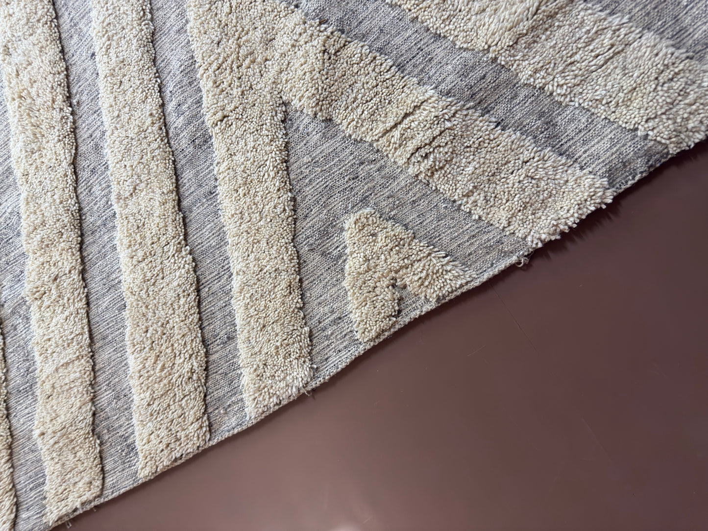 Geometric Elegance in Handwoven Wool - Custom rug