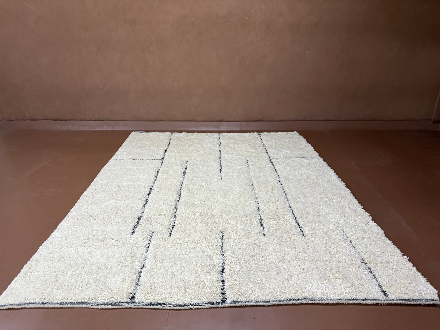 Handwoven Moroccan Rug - Modern Lines - Custom rug