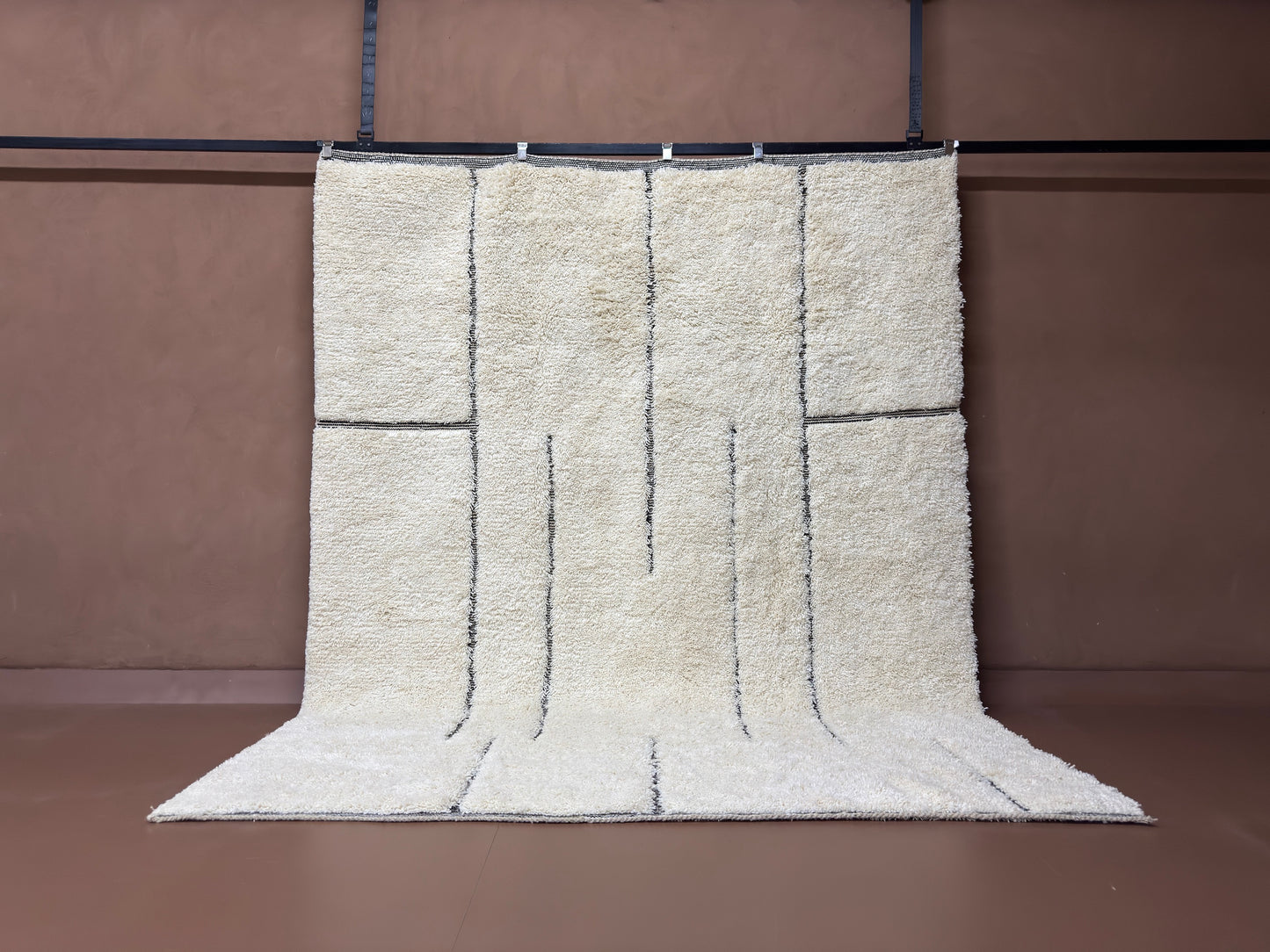 Handwoven Moroccan Rug - Modern Lines - Custom rug