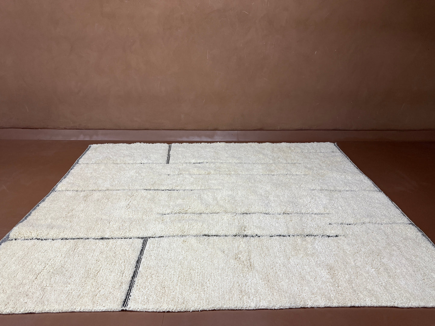 Handwoven Moroccan Rug - Modern Lines - Custom rug