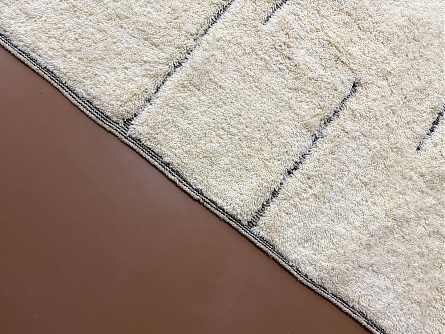 Handwoven Moroccan Rug - Modern Lines - Custom rug