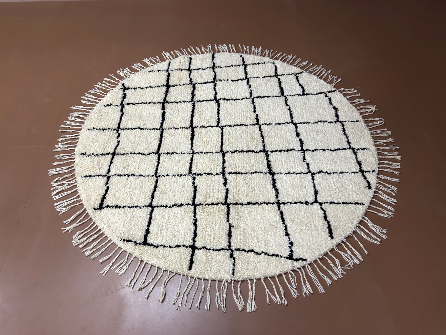 Custom Berber Moroccan Round Rug - Unique Handcrafted Carpet
