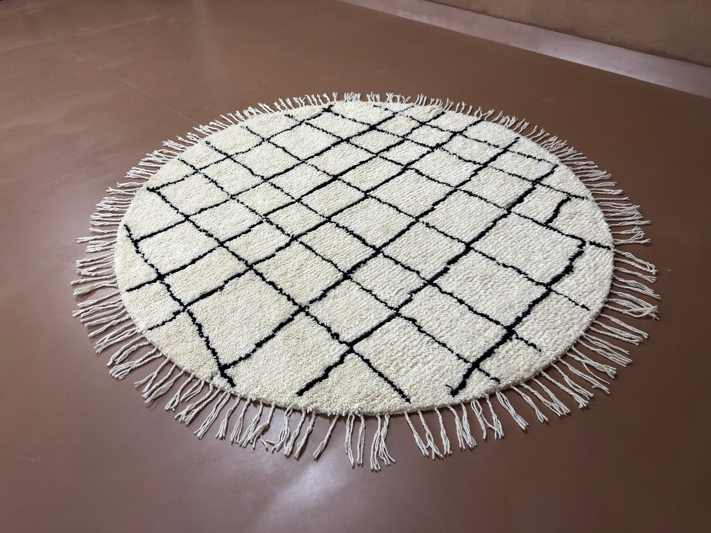 Custom Berber Moroccan Round Rug - Unique Handcrafted Carpet