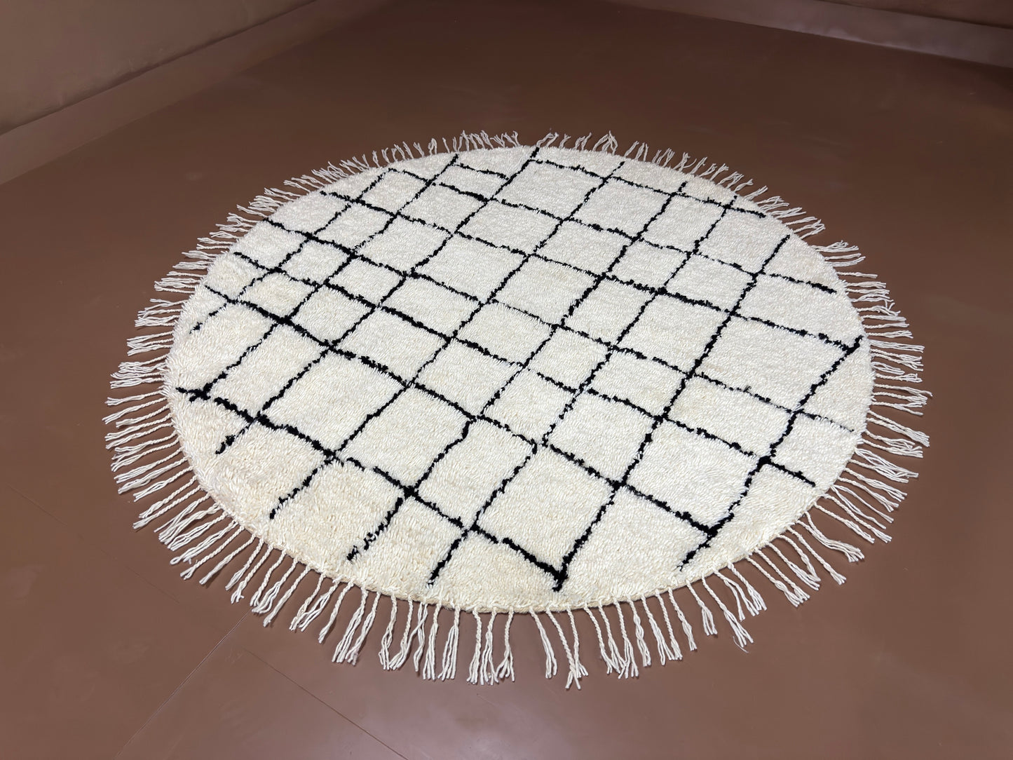 Custom Berber Moroccan Round Rug - Unique Handcrafted Carpet