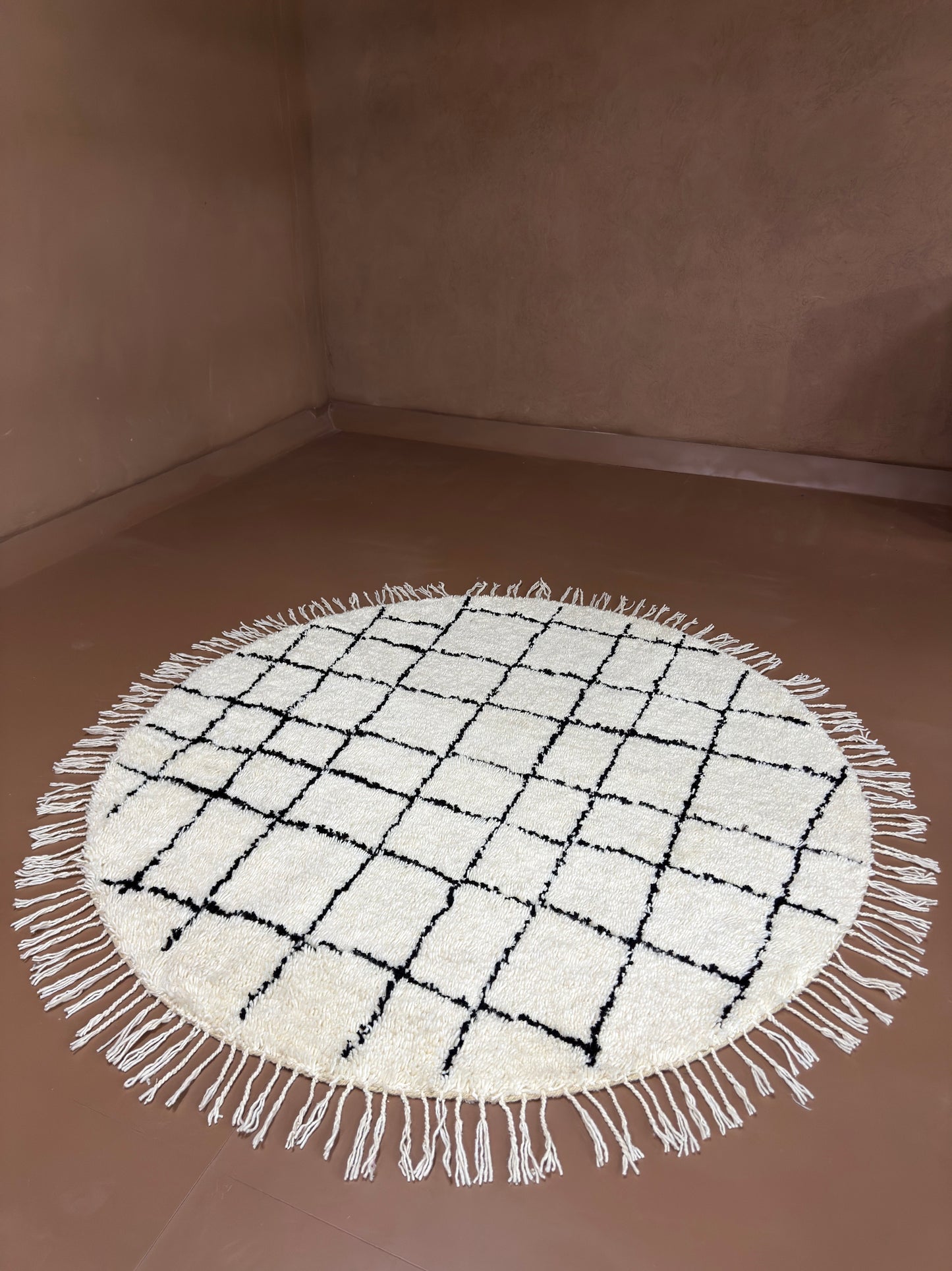 Custom Berber Moroccan Round Rug - Unique Handcrafted Carpet