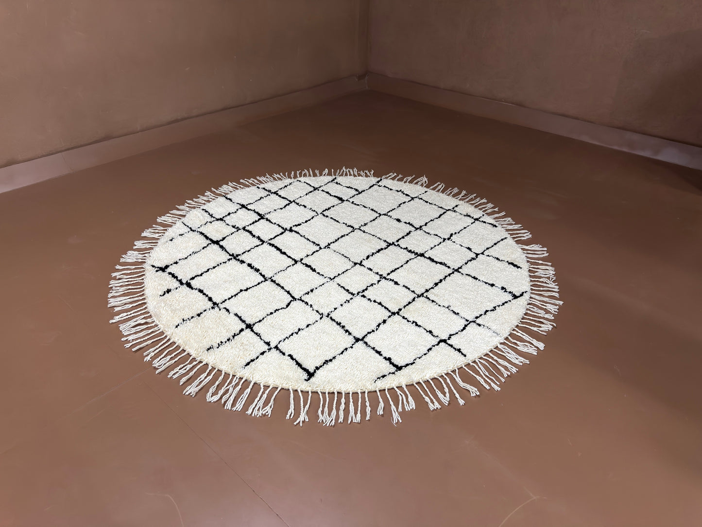 Custom Berber Moroccan Round Rug - Unique Handcrafted Carpet