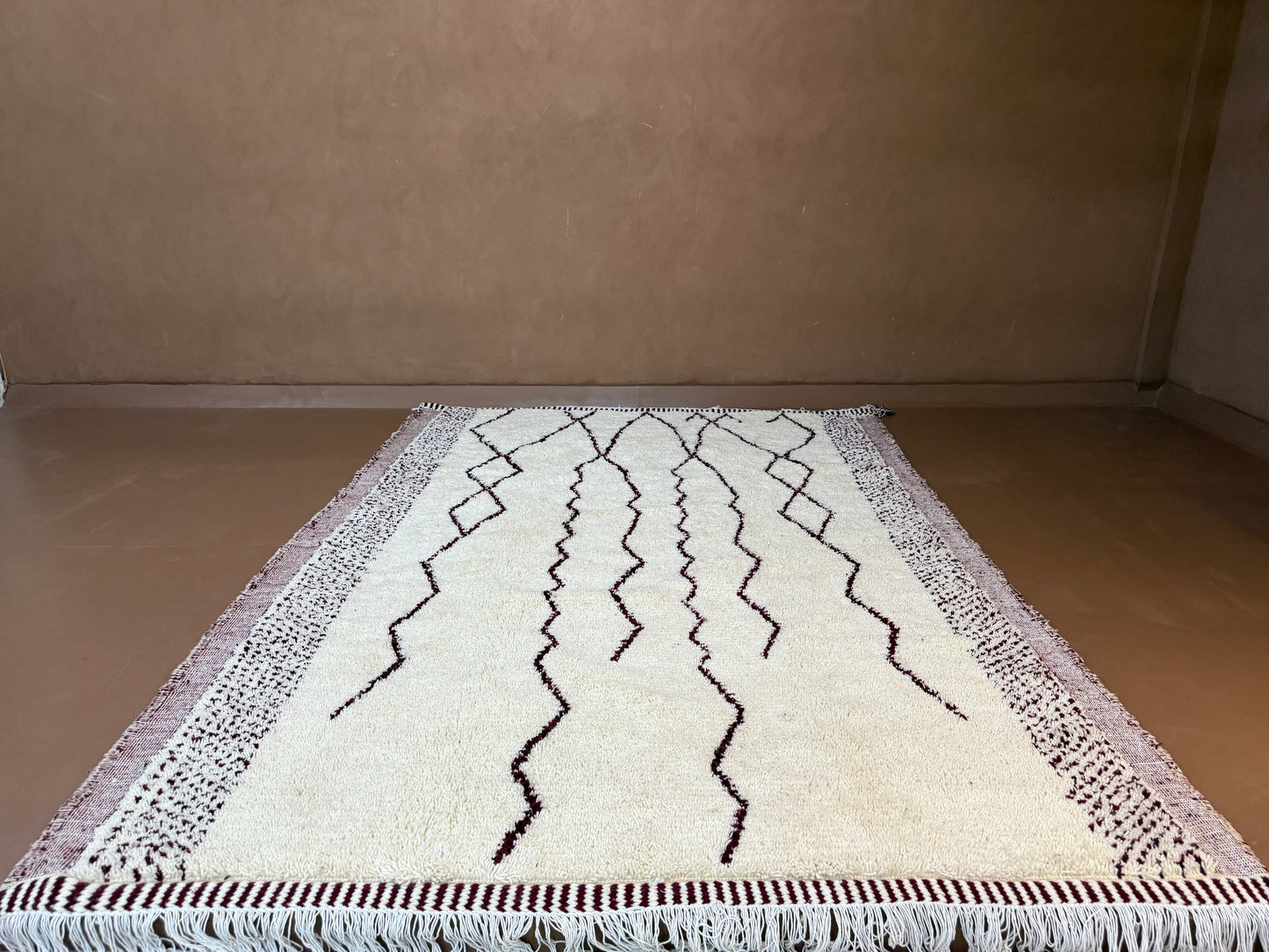 Handwoven Moroccan Rug – Abstract Diamond Design- Custom rug