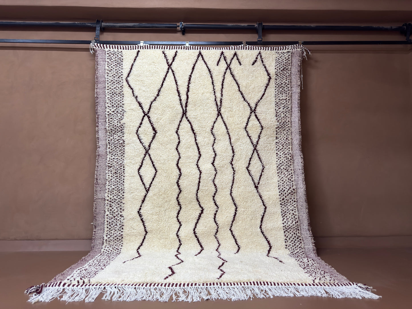 Handwoven Moroccan Rug – Abstract Diamond Design- Custom rug
