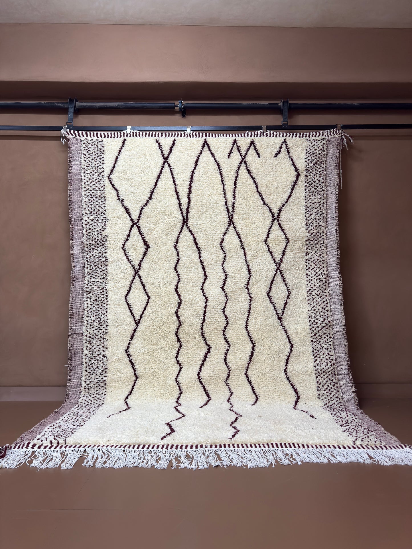 Handwoven Moroccan Rug – Abstract Diamond Design- Custom rug