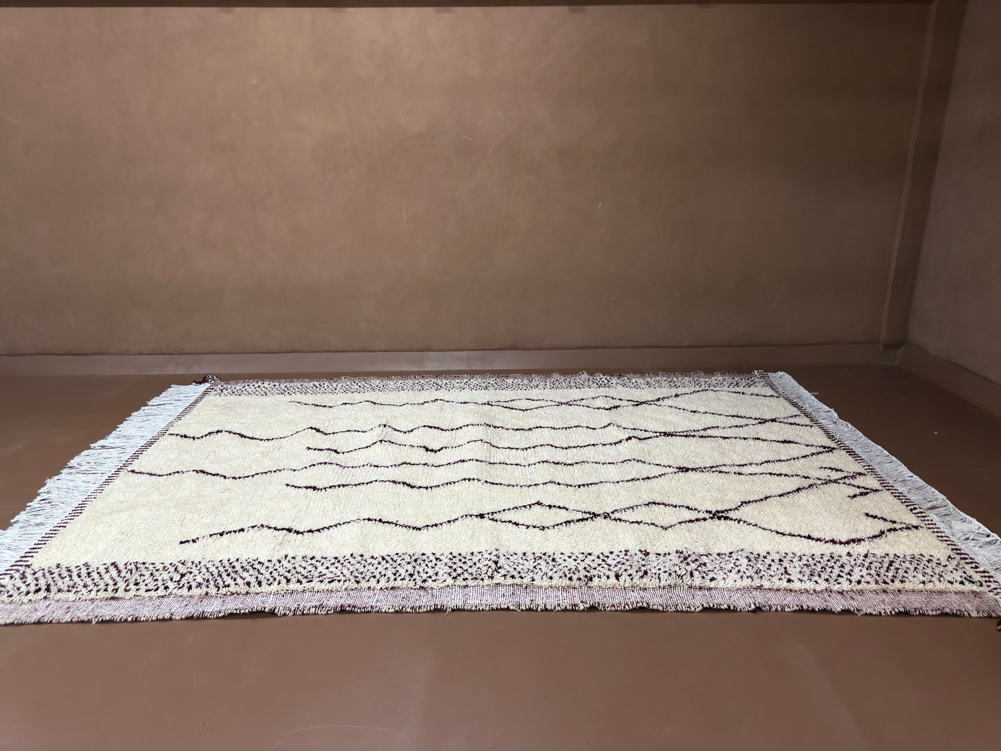 Handwoven Moroccan Rug – Abstract Diamond Design- Custom rug