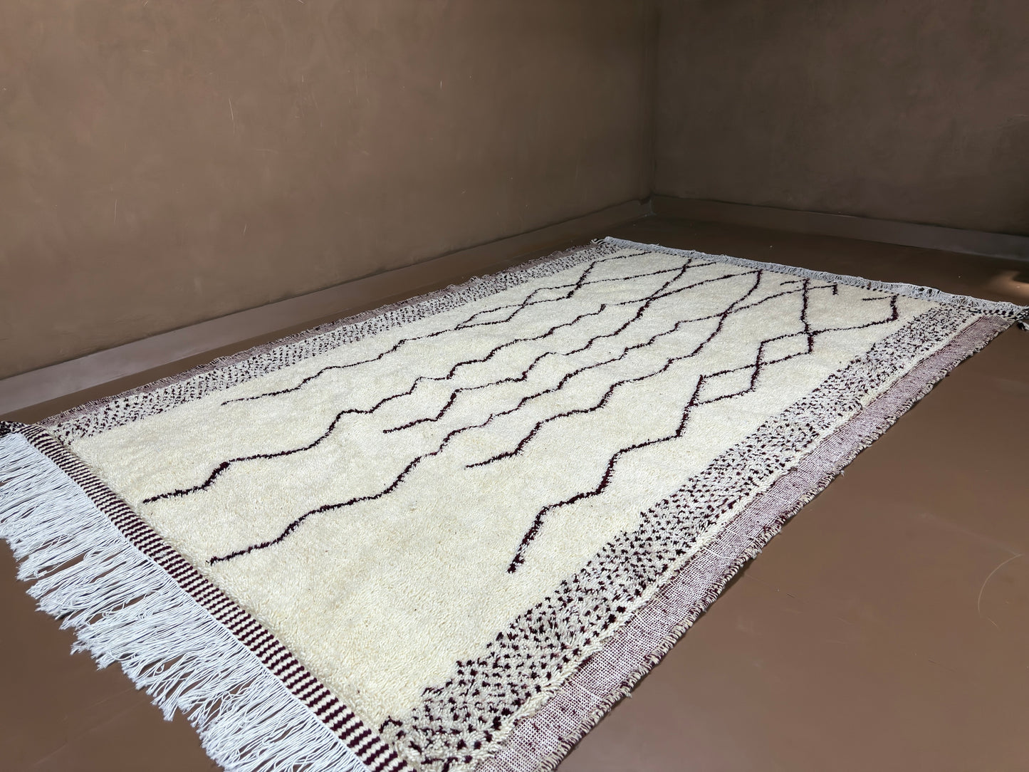 Handwoven Moroccan Rug – Abstract Diamond Design- Custom rug