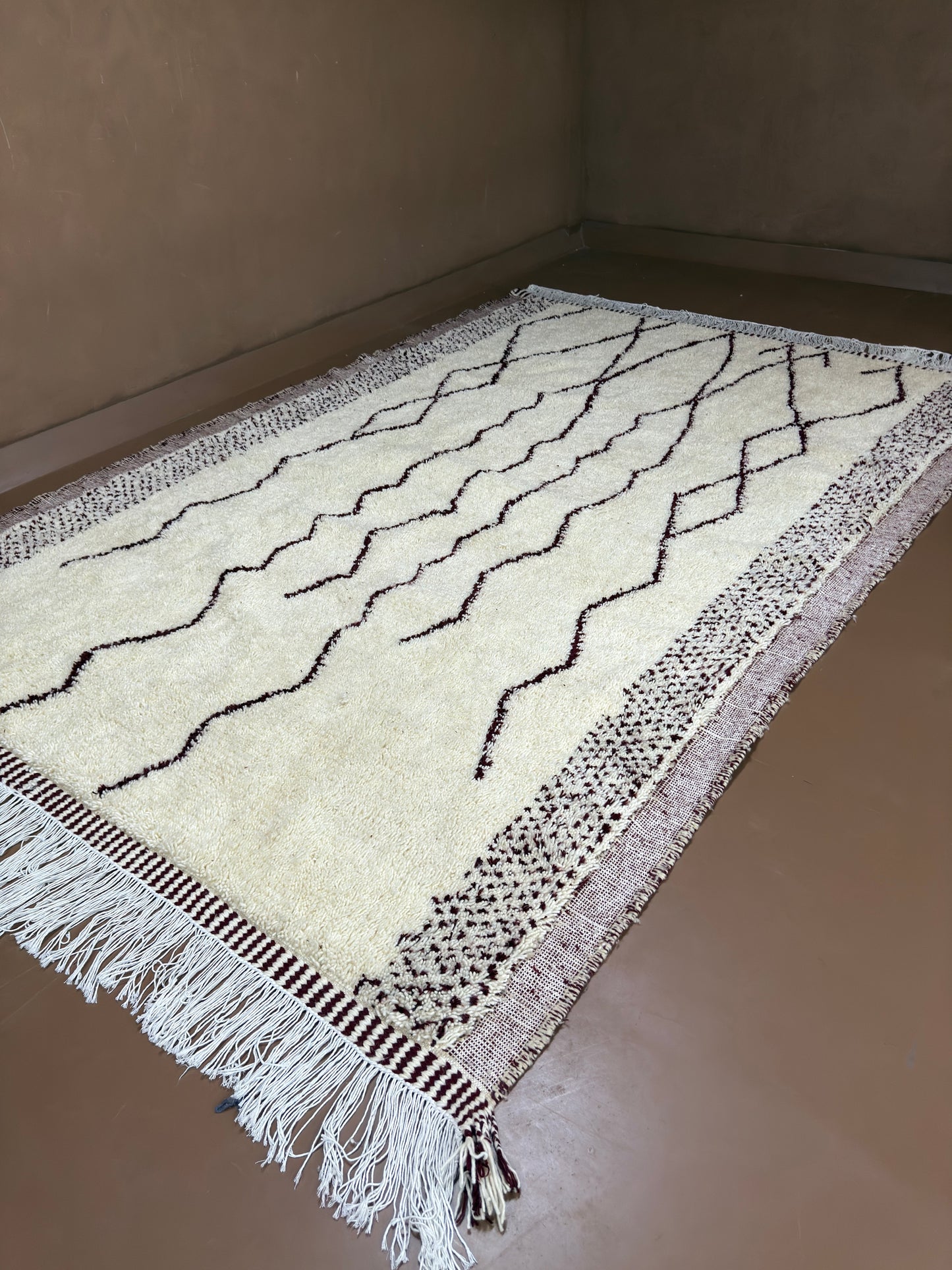 Handwoven Moroccan Rug – Abstract Diamond Design- Custom rug