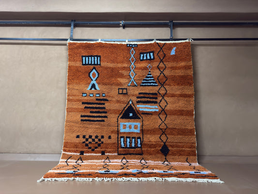Handwoven Berber Rug – Custom Moroccan Rug - Tribal Storytelling in Wool