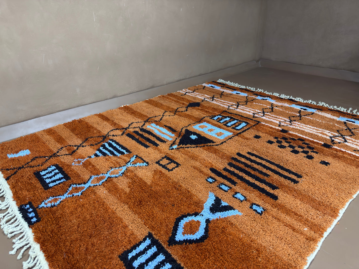 Handwoven Berber Rug – Custom Moroccan Rug - Tribal Storytelling in Wool